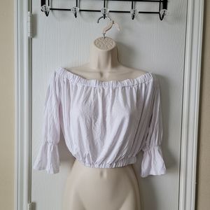 Missguided Jersey Bardot Crop Top